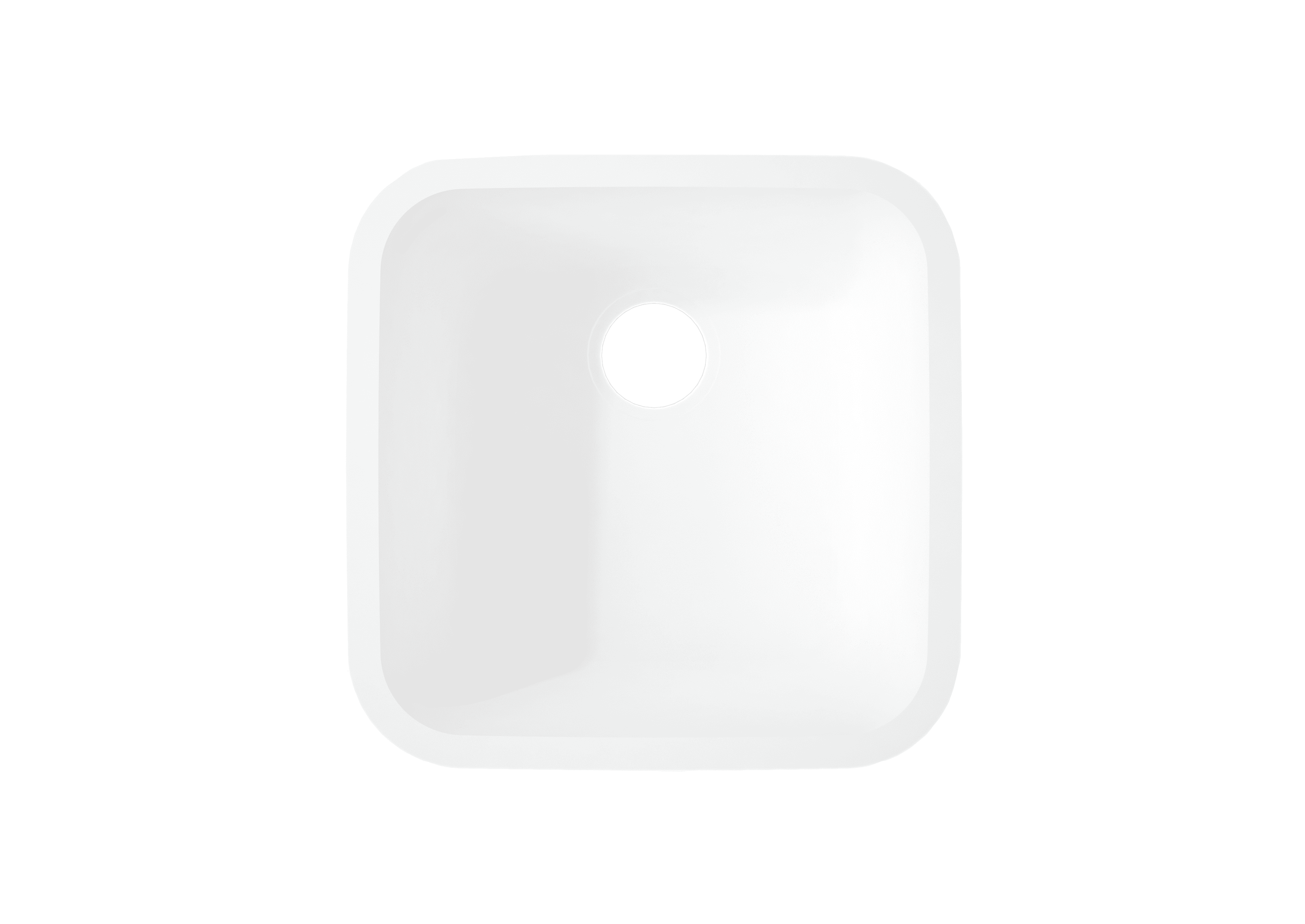 Τετράγωνος ενσωματωμένος νεροχύτης κουζίνας Corian® Sweet 804 από solid surface υλικό