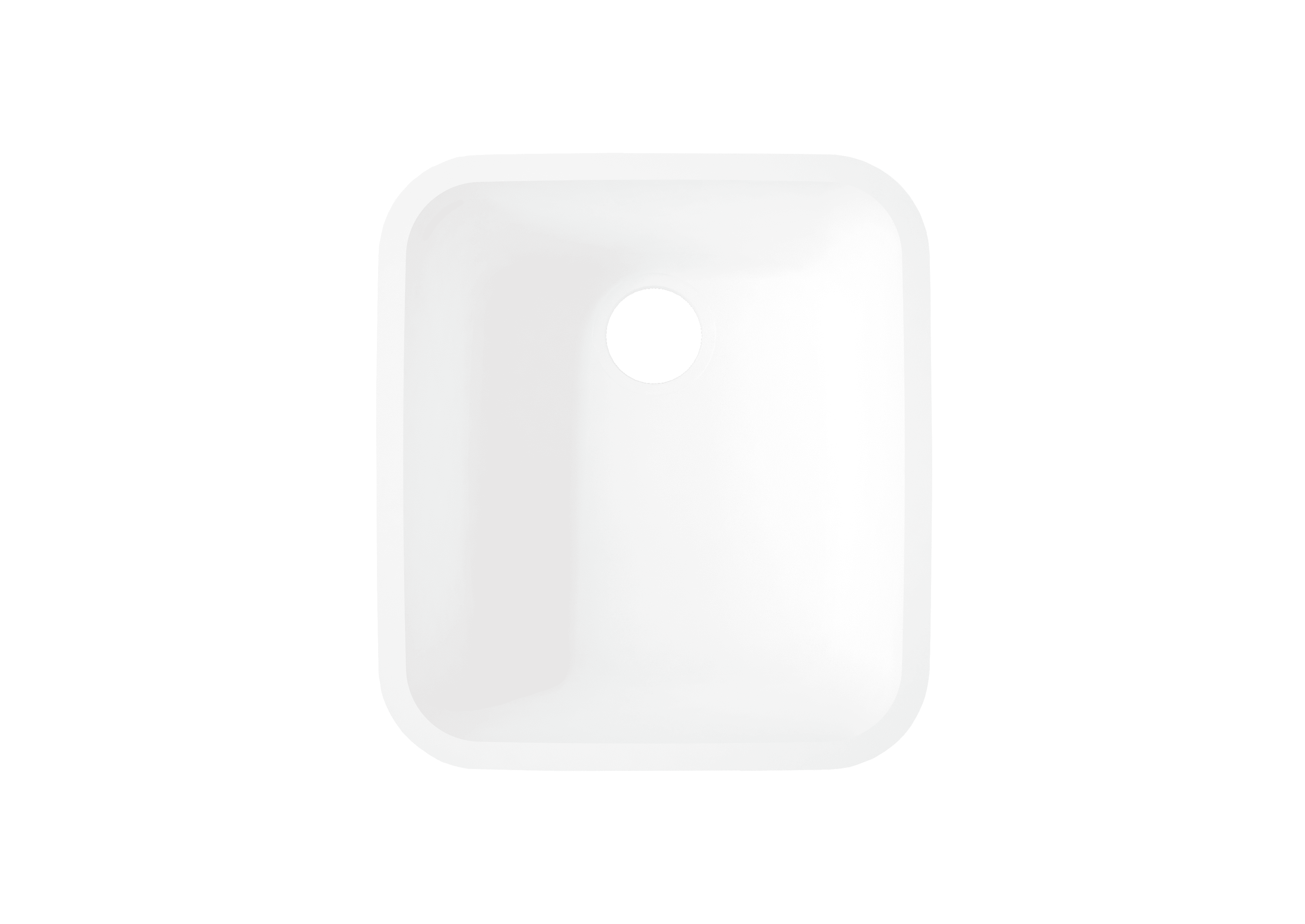 Τετράγωνος ενσωματωμένος νεροχύτης κουζίνας Corian® Sweet 805 από solid surface υλικό