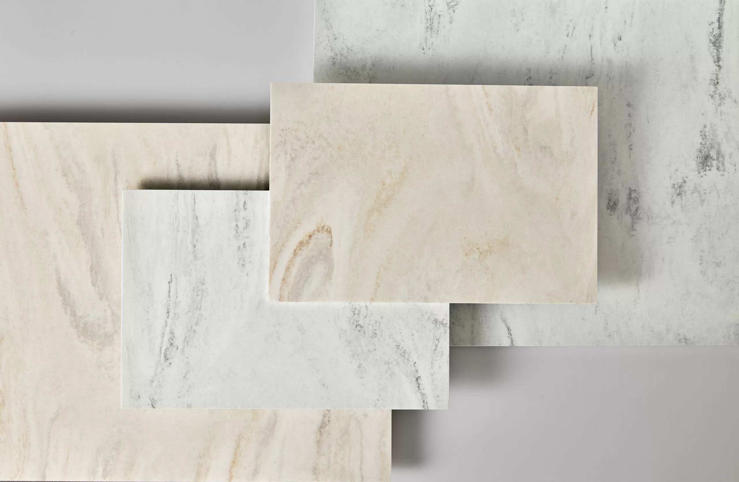 Moodboard με διαφορετικές επιφάνειες Corian®