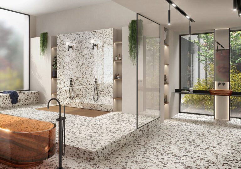 πιφάνεια Santa Margherita Palladio Rialto σε πολυτελές μπάνιο με terrazzo αισθητική